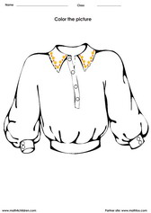 color a jacket activity for kids